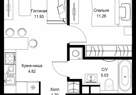 1-комнатная квартира - ул. Верейская, 29/32Д / ЖК СЕТ - фото 1