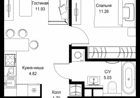 1-комнатная квартира - ул. Верейская, 29/32Д / ЖК СЕТ - фото 1