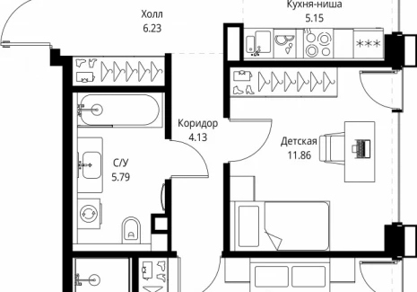 2-комнатная квартира - ул. Верейская, 29/32Д / ЖК СЕТ - фото 1
