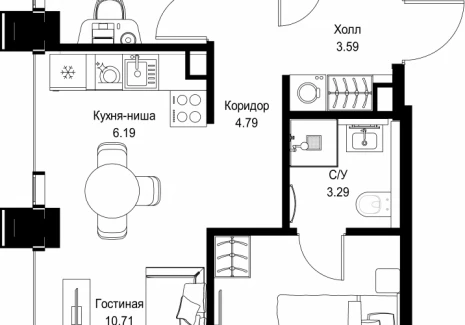 2-комнатная квартира - ул. Верейская, 29/32Д / ЖК СЕТ - фото 1