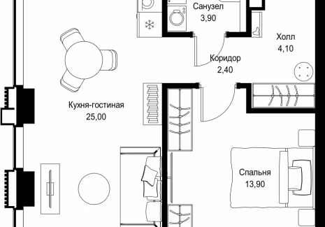 1-комнатная квартира - Вишневая, 7 / ЖК СИТИДЗЕН - фото 1
