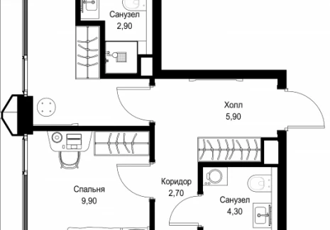 2-комнатная квартира - Вишневая, 7 / ЖК СИТИДЗЕН - фото 1