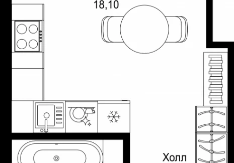 Квартира студия - Вишневая, 7 / ЖК СИТИДЗЕН - фото 1
