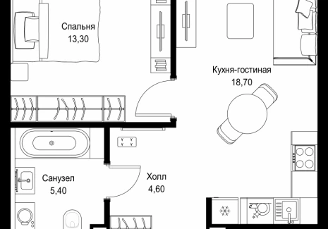1-комнатная квартира - Вишневая, 7 / ЖК СИТИДЗЕН - фото 1