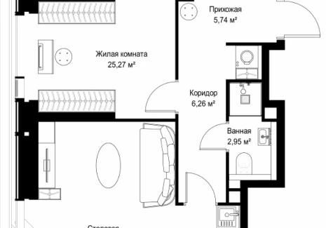 2-комнатная квартира - Тушинская, 24/7 / ЖК СИТИДЗЕН - фото 1