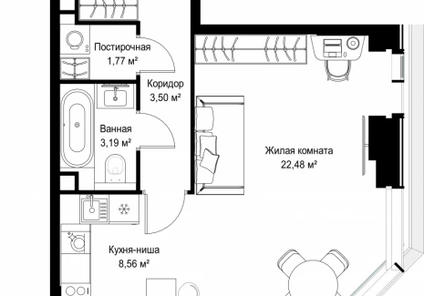 1-комнатная квартира - Вишневая, 7 / ЖК СИТИДЗЕН - фото 1