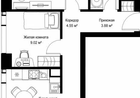 2-комнатная квартира - ул. Верейская, 29/42 / ЖК ВЕЕР - фото 1