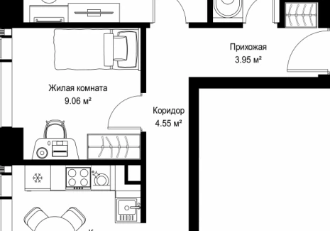 2-комнатная квартира - ул. Верейская, 29/42 / ЖК ВЕЕР - фото 1
