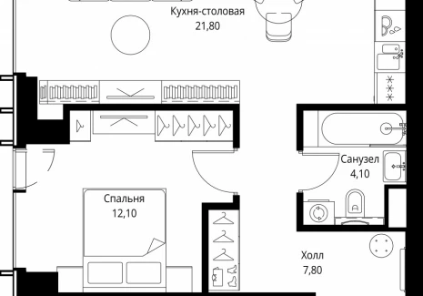 1-комнатная квартира - ул. Верейская, 29/35 / ЖК ВЕЕР - фото 1
