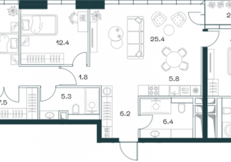 4-комнатная квартира - Орджоникидзе, 10 / ЖК SHIFT - фото 1