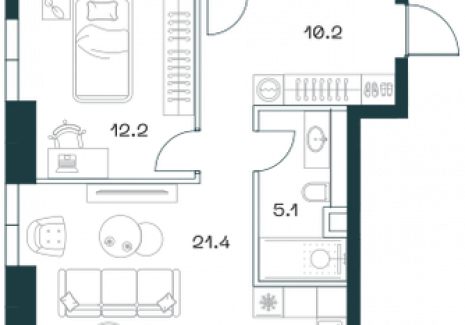 3-комнатная квартира - Орджоникидзе, 10 / ЖК SHIFT - фото 1