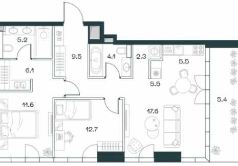 3-комнатная квартира - Орджоникидзе, 10 / ЖК SHIFT - фото 1