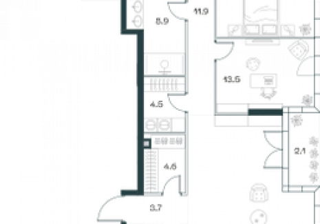 6-комнатная квартира - Орджоникидзе, 10 / ЖК SHIFT - фото 1