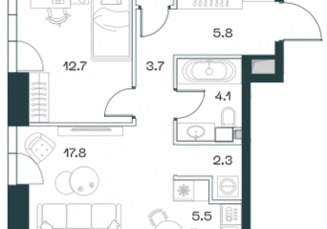 3-комнатная квартира - Орджоникидзе, 10 / ЖК SHIFT - фото 1