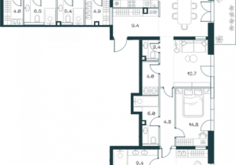 4-комнатная квартира - Орджоникидзе, 10 / ЖК SHIFT - фото 1