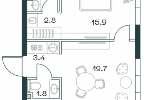 2-комнатная квартира - Орджоникидзе, 10 / ЖК SHIFT - фото 1