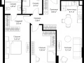 2-комнатная квартира, 74.04 м2 , 23 этаж, 3-й Силикатный проезд, 10 - фото 1