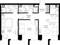 2-комнатная квартира, 61.1 м2 , 9 этаж, Багратионовский проезд, 5 - фото 1