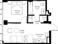 1-комнатная квартира - 2-я Хуторская, 34 / ЖК Симфония 34 - фото 1
