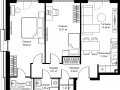 2-комнатная квартира, 70.02 м2 , 2 этаж, Дмитровское шоссе, 87 - фото 1
