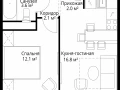 1-комнатная квартира - квартал Центральный, 7 / ЖК У реки. Эко Видное 2.0 - фото 1