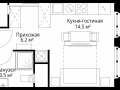 Квартира студия - квартал Центральный, 7 / ЖК У реки. Эко Видное 2.0 - фото 1