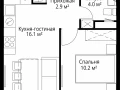 1-комнатная квартира - квартал Центральный, 9 / ЖК У реки. Эко Видное 2.0 - фото 1