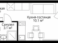 1-комнатная квартира - квартал Центральный, 9 / ЖК У реки. Эко Видное 2.0 - фото 1