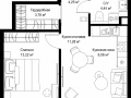 1-комнатная квартира - Деревня Ликино / ЖК Мыс - фото 1