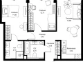 2-комнатная квартира, 64.16 м2 , 21 этаж, пр-т Мира, 186А - фото 1