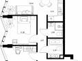 2-комнатная квартира, 58.29 м2 , 3 этаж, пр-т Мира, 186А - фото 1