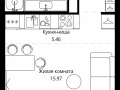 Квартира студия, 30.4 м2 , 14 этаж, 4-я улица Марьиной Рощи, 10 - фото 1
