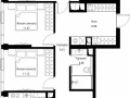 3-комнатная квартира, 80.89 м2 , 43 этаж, Волоколамское шоссе, 95с2 - фото 1