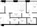 3-комнатная квартира, 92.55 м2 , 11 этаж, корпус Клиф, 3 - фото 1