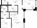 2-комнатная квартира, 73.05 м2 , 11 этаж, корпус Cliff5-3 - фото 1
