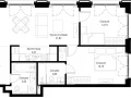 3-комнатная квартира, 84.8 м2 , 13 этаж, корпус Cliff5-3 - фото 1