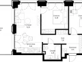 2-комнатная квартира, 67.05 м2 , 2 этаж, корпус Cliff5-3 - фото 1