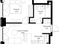 1-комнатная квартира, 36.74 м2 , 4 этаж, корпус Cliff5-3 - фото 1