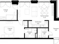 2-комнатная квартира, 70.38 м2 , 8 этаж, квартал Клиф, 5 - фото 1