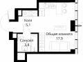 1-комнатная квартира, 26.8 м2 , 19 этаж, Волоколамское шоссе, 95/2 - фото 1