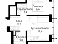 1-комнатная квартира, 33 м2 , 23 этаж, Волоколамское шоссе, 95/2 - фото 1