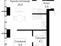 1-комнатная квартира, 40.9 м2 , 23 этаж, Волоколамское шоссе, 95/2 - фото 1