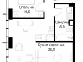 1-комнатная квартира - Волоколамское шоссе, 95/2 / ЖК Сити Бэй - фото 1