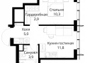 1-комнатная квартира - Волоколамское шоссе, 95/2 / ЖК Сити Бэй - фото 1
