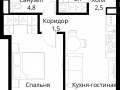 1-комнатная квартира, 39 м2 , 37 этаж, Волоколамское шоссе, 95/2 - фото 1