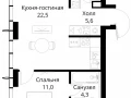 1-комнатная квартира - Волоколамское шоссе, 95/2 / ЖК Сити Бэй - фото 1