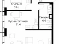 1-комнатная квартира, 53.2 м2 , 41 этаж, Волоколамское шоссе, 95/2 - фото 1