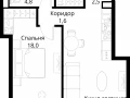 1-комнатная квартира, 50.7 м2 , 55 этаж, Волоколамское шоссе, 95/2 - фото 1