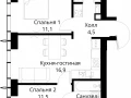 2-комнатная квартира, 53.1 м2 , 12 этаж, Волоколамское шоссе, 95/2 - фото 1