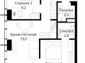 2-комнатная квартира, 52.6 м2 , 13 этаж, Волоколамское шоссе, 95/2 - фото 1